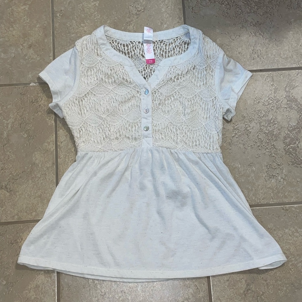 kids casual white lacy dress